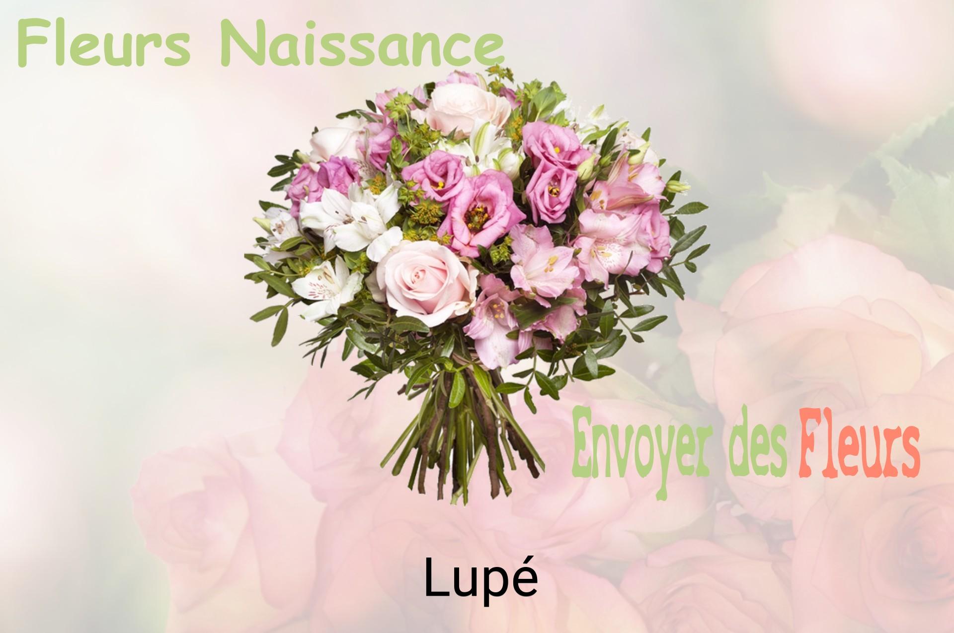 Bouquet de fleurs de naissance livré à Lupé